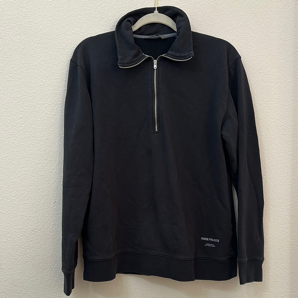 Norse Projects Black Half-Zip Men's Sweater